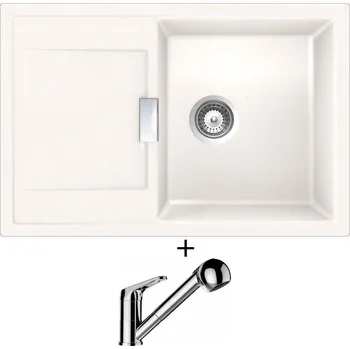 Kuchyňský dřez Granitový dřez SET Schock MONO D-100 Polaris + Schock COSMO 525122 chrom