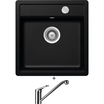 Granitový dřez Granitový dřez SET Schock MONO N-100S Magma + Schock COSMO 525001 chrom