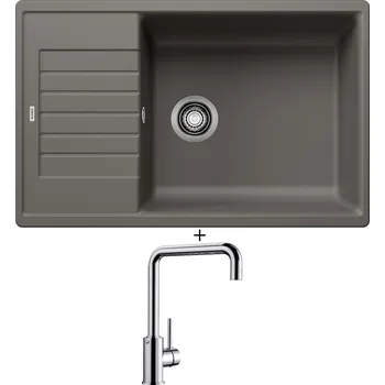 Granitový dřez Granitový dřez SET Blanco ZIA XL 6 S Compact šedá vulkán 527397 + Blanco MILI chrom 519413
