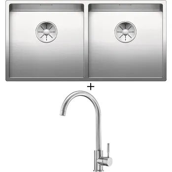 Nerezový dřez Nerezový dřez SET Blanco CLARON 400/400-IF nerez hedvábný lesk 521617 + Deante LIMA BBM F62M nerez