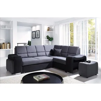 Obývací stěna Sedací souprava Wiki P tm.šedá/černá