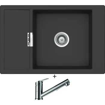 Granitový dřez Granitový dřez SET Schock MONO D-100XS Dusk + Schock EVINAS 577120 nerez