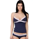 Dámská košilka 54/9-37 na úzká ramínka s jemným saténem Fabio Barva/Velikost: modrá tmavá / L/XL