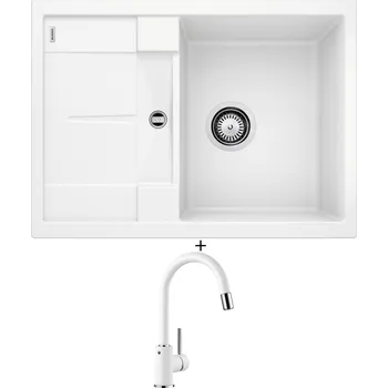 Granitový dřez SET Blanco METRA 45 S Compact bílá 519565 + Blanco MIDA-S bílá 521457