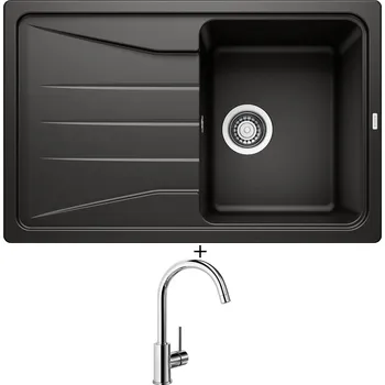 Granitový dřez Granitový dřez SET Blanco SONA 45 S černá 525970 + Blanco MIDA chrom 517742