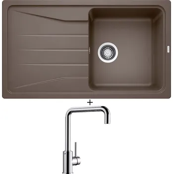 Kuchyňský dřez Granitový dřez SET Blanco SONA 5 S kávová 519679 + Blanco MILI chrom 519413