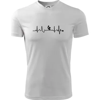 Pánské tričko EKG vodní pólo - Pánské triko Fantasy sportovní (dresovina) - L ( Bílá )