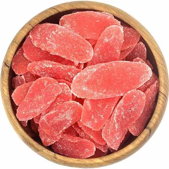 Sušené ovoce Zdravoslav Ananas kandovaný s příchutí jahody plátek 500 g