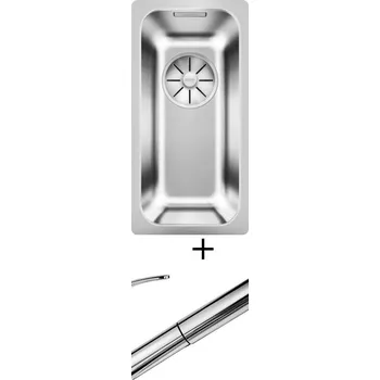 Dřez pod desku SET Blanco SOLIS 180-U nerez kartáčovaný 526113 + Blanco DARAS-S chrom 517731