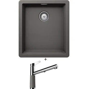 Granitový dřez Dřez pod desku SET Schock GREENWICH N-100S U Silverstone + Schock SC-510 554120 Silverstone