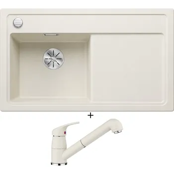 Granitový dřez Granitový dřez SET Blanco ZENAR 45 S bílá soft 527176 + Blanco DARAS-S bílá soft 526937