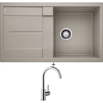 Granitový dřez Granitový dřez SET Blanco METRA 5 S tartufo 517349 + Blanco MIDA chrom 517742