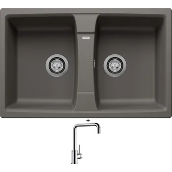 Granitový dřez Granitový dřez SET Blanco LEXA 8 šedá vulkán 527281 + Blanco MILI chrom 519413