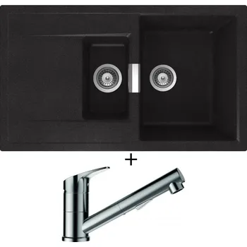 Granitový dřez Granitový dřez SET Schock MONO D-150 Magma + Schock EVINAS 577120 nerez