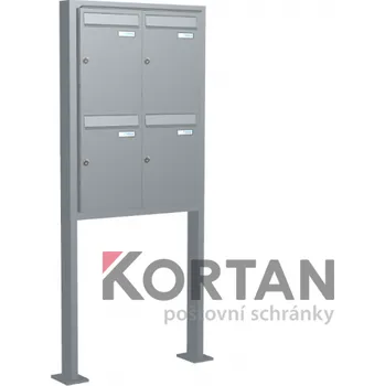 Poštovní schránka Poštovní schránka C-01 - volně stojící ve stojanu z JPU profilu - lakovaná RAL 8017 - čokoládová hnědá