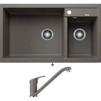 Granitový dřez Granitový dřez SET Blanco METRA 9 šedá vulkán 527304 + Blanco DARAS šedá vulkán 526934