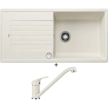 Granitový dřez Granitový dřez SET Blanco ZIA XL 6 S bílá soft + excentrické ovládání + Blanco DARAS bílá soft 526935