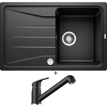 Granitový dřez Granitový dřez SET Blanco SONA 45 S černá s excentrem + Blanco DARAS-S černá 526153