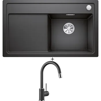 Granitový dřez Granitový dřez SET Blanco ZENAR 45 S antracit 523781 + Blanco MIDA-S antracit 521455