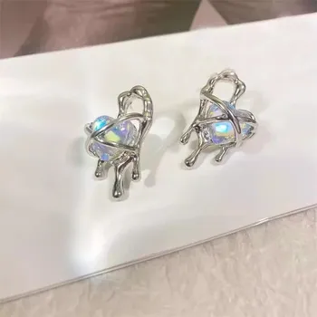 Náušnice Stylové náušnice s umělou perlou - 5