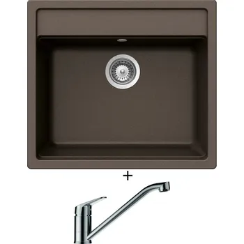 Granitový dřez Granitový dřez SET Schock MONO N-100 Bronze + Schock EVINAS 577000 nerez