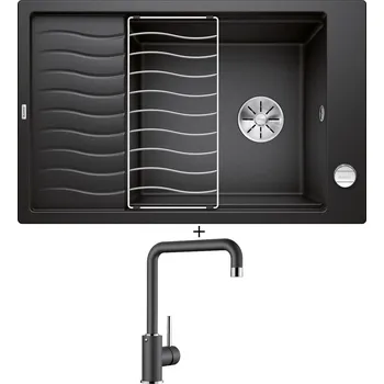 Granitový dřez Granitový dřez SET Blanco ELON XL 6 S antracit + excentrické ovládání + Blanco MILI antracit 523103