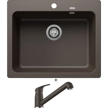 Kuchyňský dřez Granitový dřez SET Blanco NAYA 6 kávová 519645 + Blanco DARAS-S kávová 517740