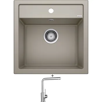Granitový dřez Granitový dřez SET Blanco DALAGO 5 tartufo + Blanco MILA chrom 519414