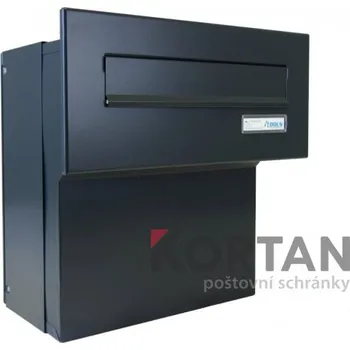 Poštovní schránka 1x poštovní schránka F-041 k zazdění do sloupku + čelní deska se jmenovkou ČD-1 RAL 7016 - antracit