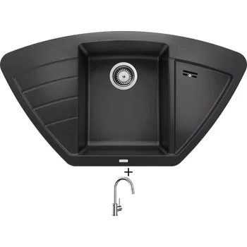 Granitový dřez Granitový dřez SET Blanco ZIA 9 E antracit 514764 + Blanco MIDA-S chrom 521454