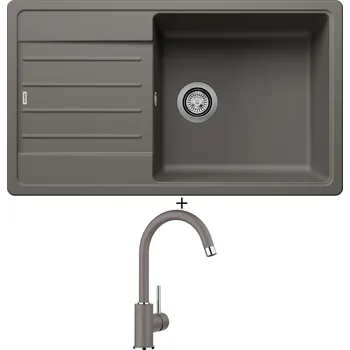 Granitový dřez Granitový dřez SET BLANCO LEGRA XL 6 S šedá vulkán 527274 + Blanco MIDA šedá vulkán 526965