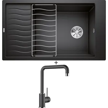 Granitový dřez Granitový dřez SET Blanco ELON XL 8 S antracit 524870 + odkapová mřížka + Blanco MILI antracit 523103