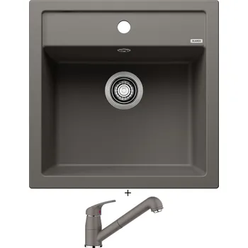 Kuchyňský dřez Granitový dřez SET Blanco DALAGO 5 šedá vulkán + Blanco DARAS-S šedá vulkán 526936