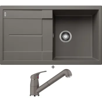 Granitový dřez Granitový dřez SET Blanco METRA 5 S šedá vulkán 527293 + Blanco DARAS-S šedá vulkán 526936