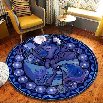 Koberec Kulatý koberec s motivem jednorožce - 4,150 cm