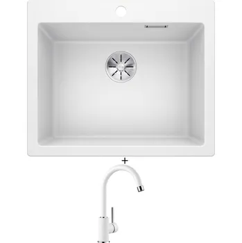 Granitový dřez Granitový dřez SET Blanco PLEON 6 bílá 521683 + Blanco MIDA bílá 519418