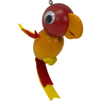 Dřevěná hračka Dřevotéka - Dřevěný papoušek na pružině Dřevěný papoušek na pružině