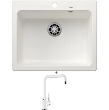 Kuchyňský dřez Granitový dřez SET Blanco NAYA 6 bílá 519641 + Blanco MILI bílá 523107