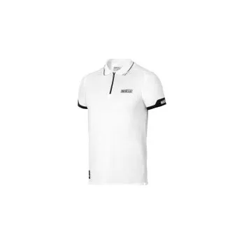 Pánská košile Sparco polokošile ZIP bílá