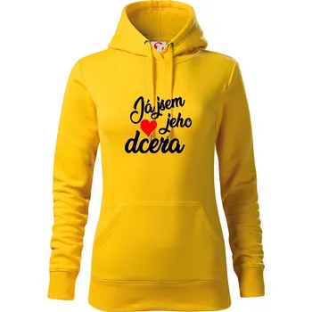 Dámská mikina Já jsem její táta / já jsem jeho dcera - Mikina dámská Cape s kapucí - 2XL ( Žlutá )