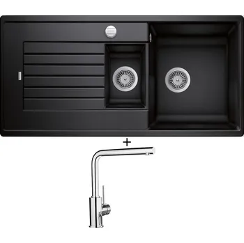 Granitový dřez Granitový dřez SET Blanco ZIA 6 S antracit s excentrem 514740 + Blanco MILA chrom 519414