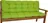 Axin Trading Polstr na zahradní lavičku 2x 107 x 46 cm, světle zelený melír