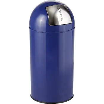Odpadkový koš MEVA-TEC Odpadkový koš s kovovou vložkou - Push-boy modrý