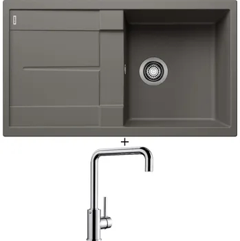 Granitový dřez Granitový dřez SET Blanco METRA 5 S šedá vulkán 527293 + Blanco MILI chrom 519413
