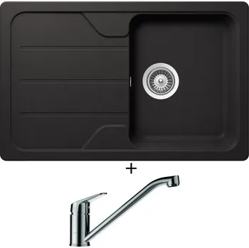 Granitový dřez Granitový dřez SET Schock FORMHAUS D-100S Onyx + Schock EVINAS 577000 nerez