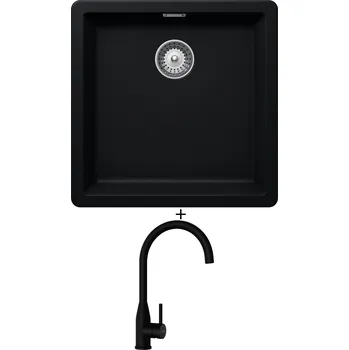 Granitový dřez Dřez pod desku SET Schock GREENWICH N-100 U Puro + Schock KAVUS 559027 Puro