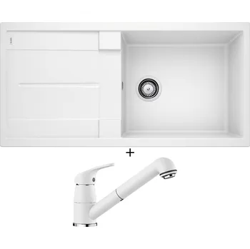 Granitový dřez Granitový dřez SET Blanco METRA XL 6 S bílá 515136 + Blanco DARAS-S bílá 517735