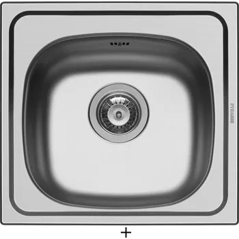 Nerezový dřez Nerezový dřez SET Pyramis E 33 nerez + Pyramis SILVIO chrom