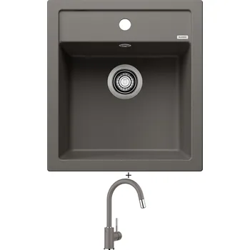 Granitový dřez Granitový dřez SET Blanco DALAGO 45 šedá vulkán + Blanco MIDA-S šedá vulkán 526967
