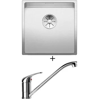 Nerezový dřez Dřez pod desku SET Blanco CLARON 400-U nerez Durinox 523385 + Blanco DARAS chrom 517720